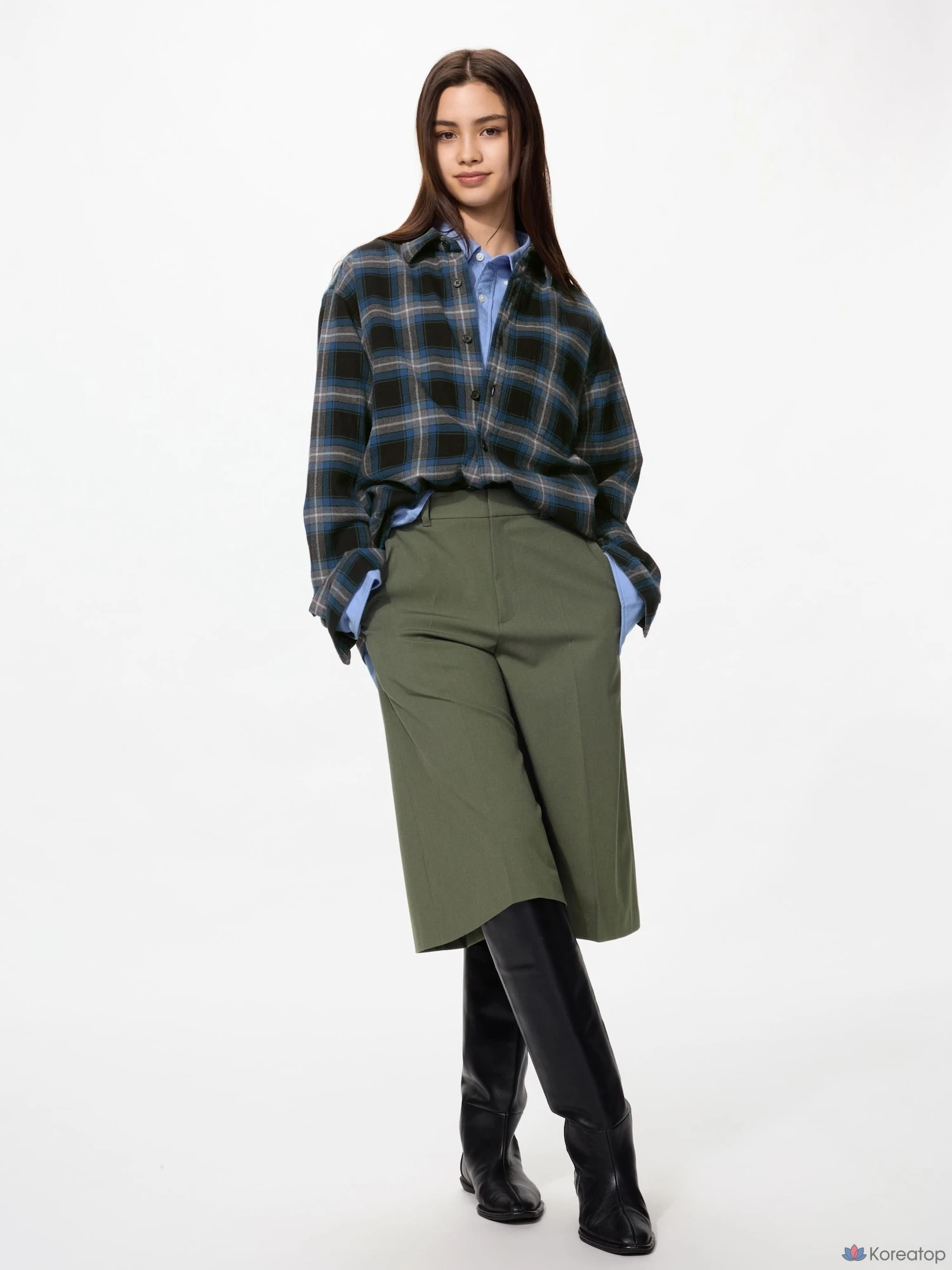 Рубашка Uniqlo Flannel Shirt Tartan Check E