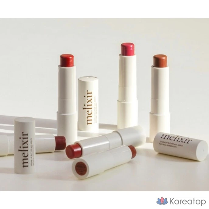 Бальзам для губ Melixir Vegan Lip Butter, оттенок #18 Vintage Red, 3.9 г, 2 шт.