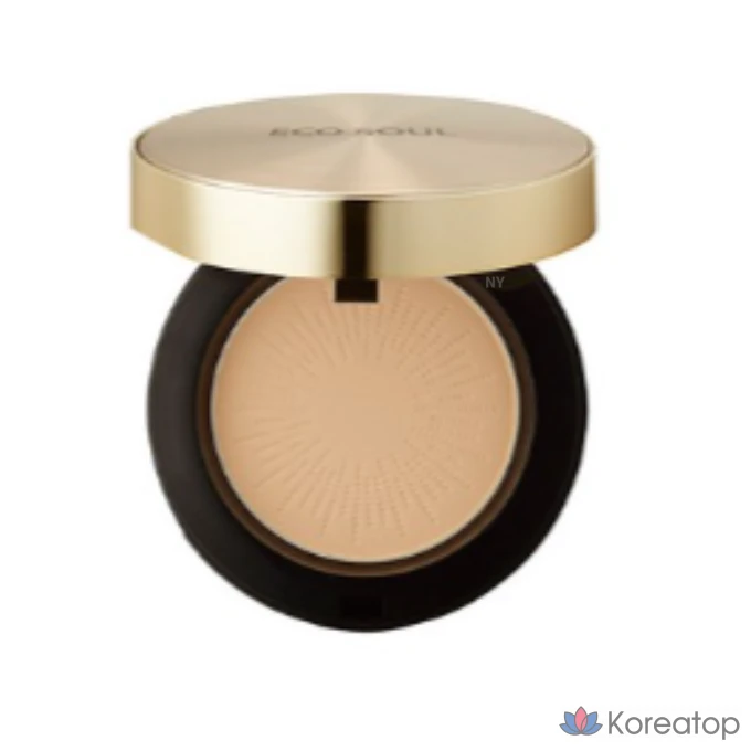 Eco Soul Luxury Gold Pact 9 г, № 21 (LB) Светло-бежевый, 1 шт.