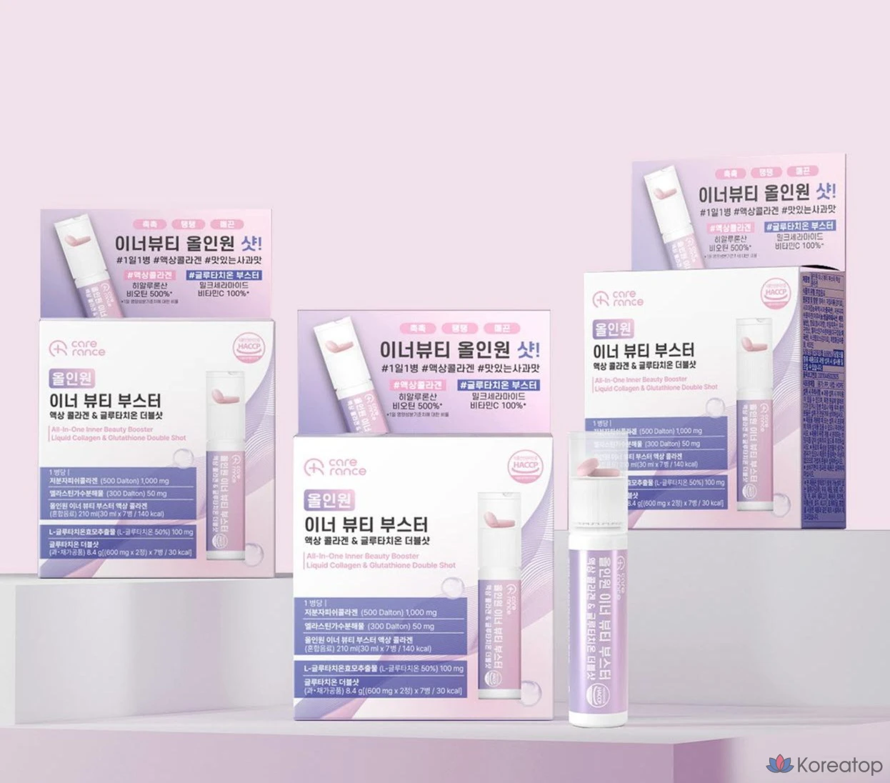 Carrance All-in-One Inner Beauty Booster Liquid Collagen & Glutathione Double Shot, 1 шт., 7 порций, фото 5