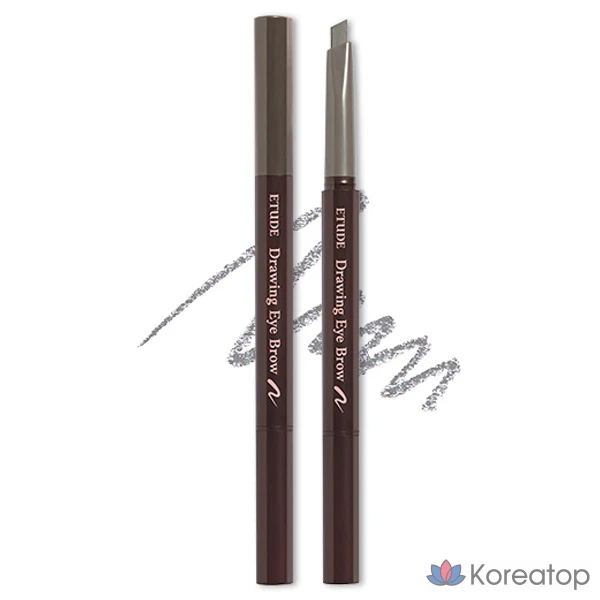 Карандаш для бровей Etude House New Drawing Eyebrow Auto Pencil, оттенок 5 Gray, 0.25 г, 1 шт.