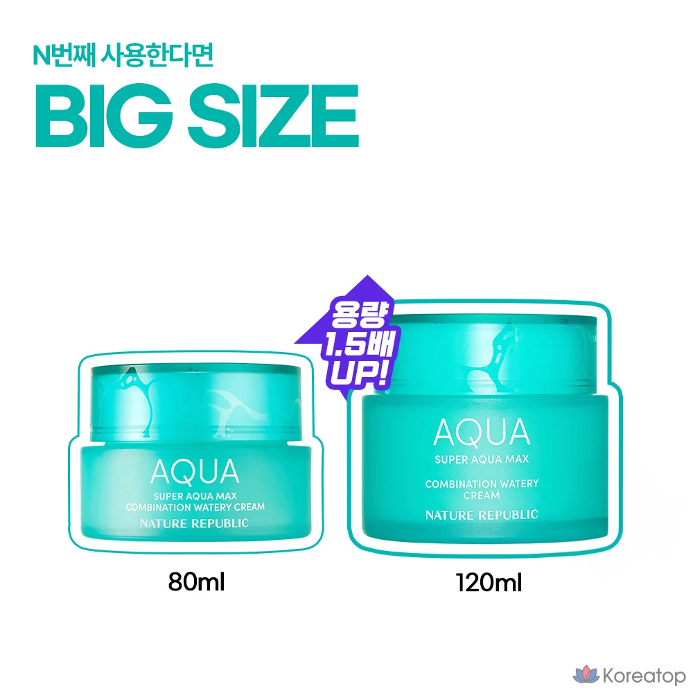 Увлажняющий крем Nature Republic Super Aqua Max Combination, для комбинированной кожи, 120 мл, 1 шт.