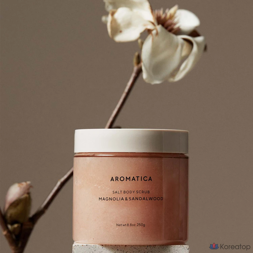 Солевой скраб для тела Aromatica с магнолией и сандаловым деревом, 250 г, 1 шт.