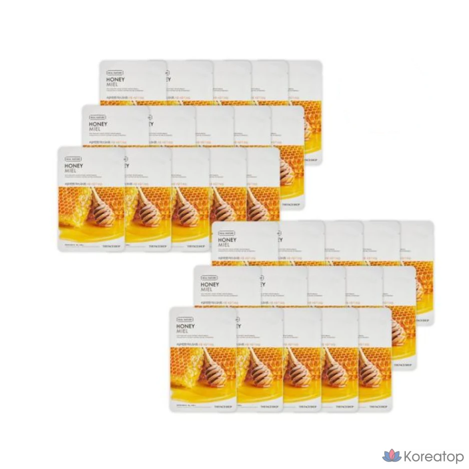 Маски-салфетки из меда, 10 штук, 3 упаковки.