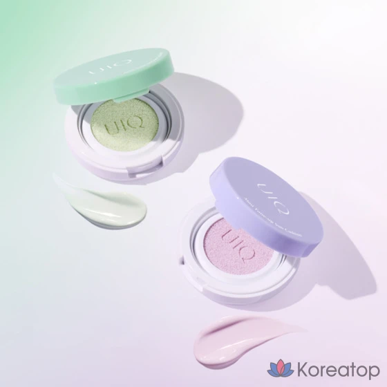Тональный крем UIQ Biome Remedy Mini Tone-Up Sun Cushion, зеленый, 1 шт.