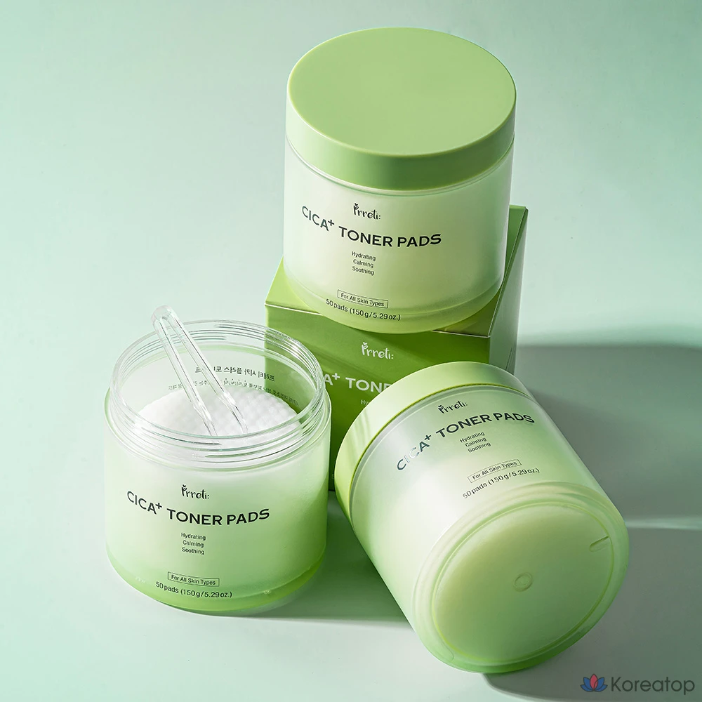 Тоник-подушечки Prreti Cica Plus, 150 г, 50 листов, 1 упаковка