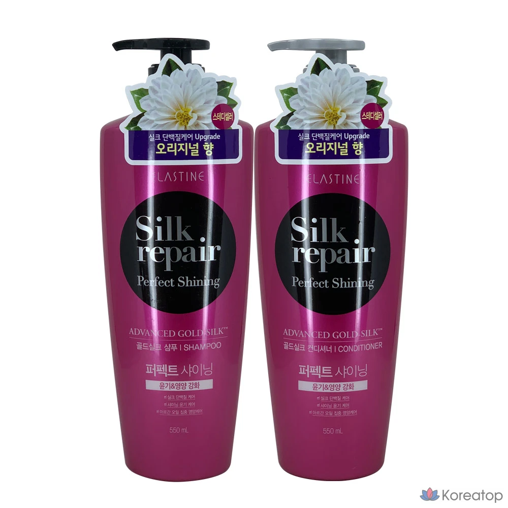Шампунь и кондиционер Elastine Silk Repair Gold Silk, 550 мл, 1 шт.
