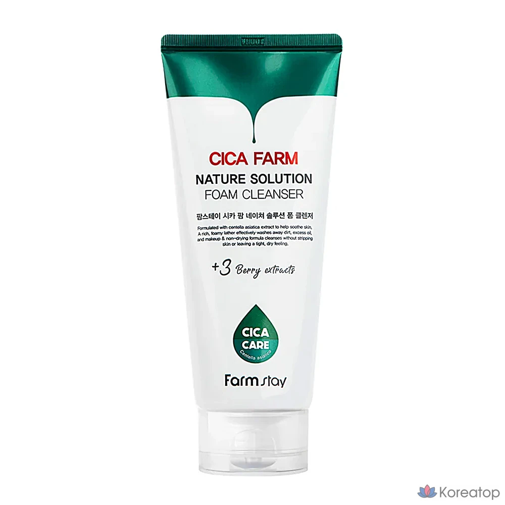 Пенка для умывания FarmStay Cica Farm Nature Solution, 180 мл, 1 шт.