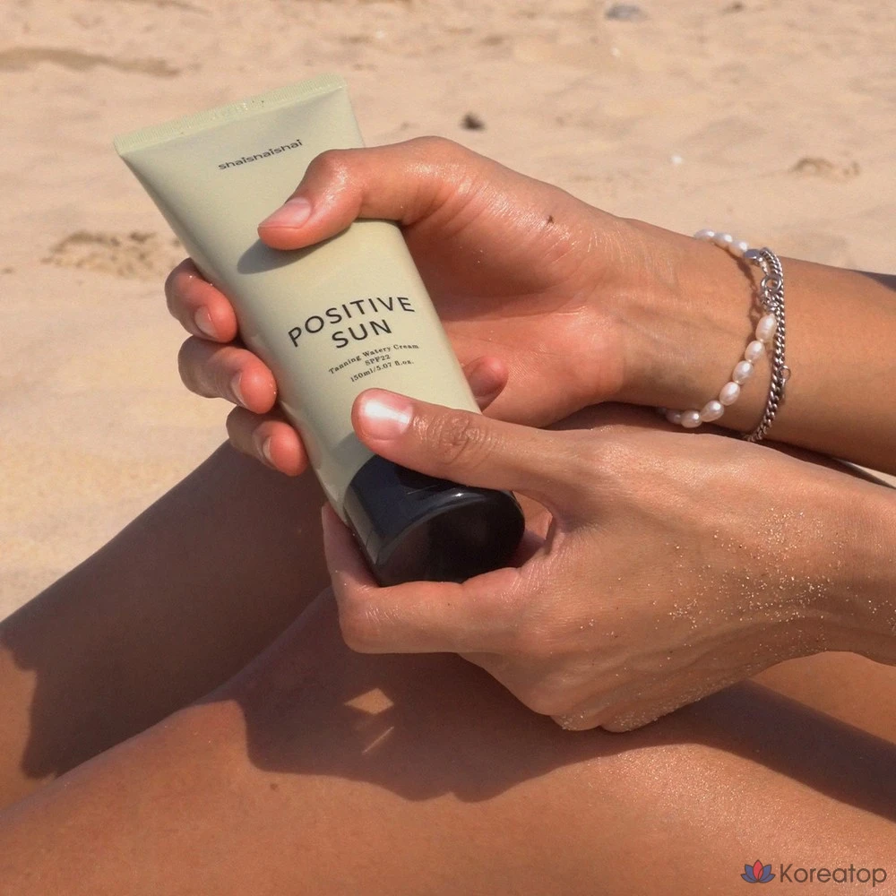 Солнцезащитный крем SHAISHAISHAI Positive Sun Watery Tanning Cream SPF22, 180 г, 1 шт., фото 5