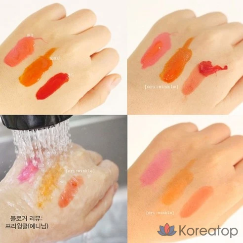Набор тинтов для губ Morichae Lip Tattoo Tint Pack 1+1+1, 45 г, сексуальный красный/вишнево-красный/прекрасный персиковый
