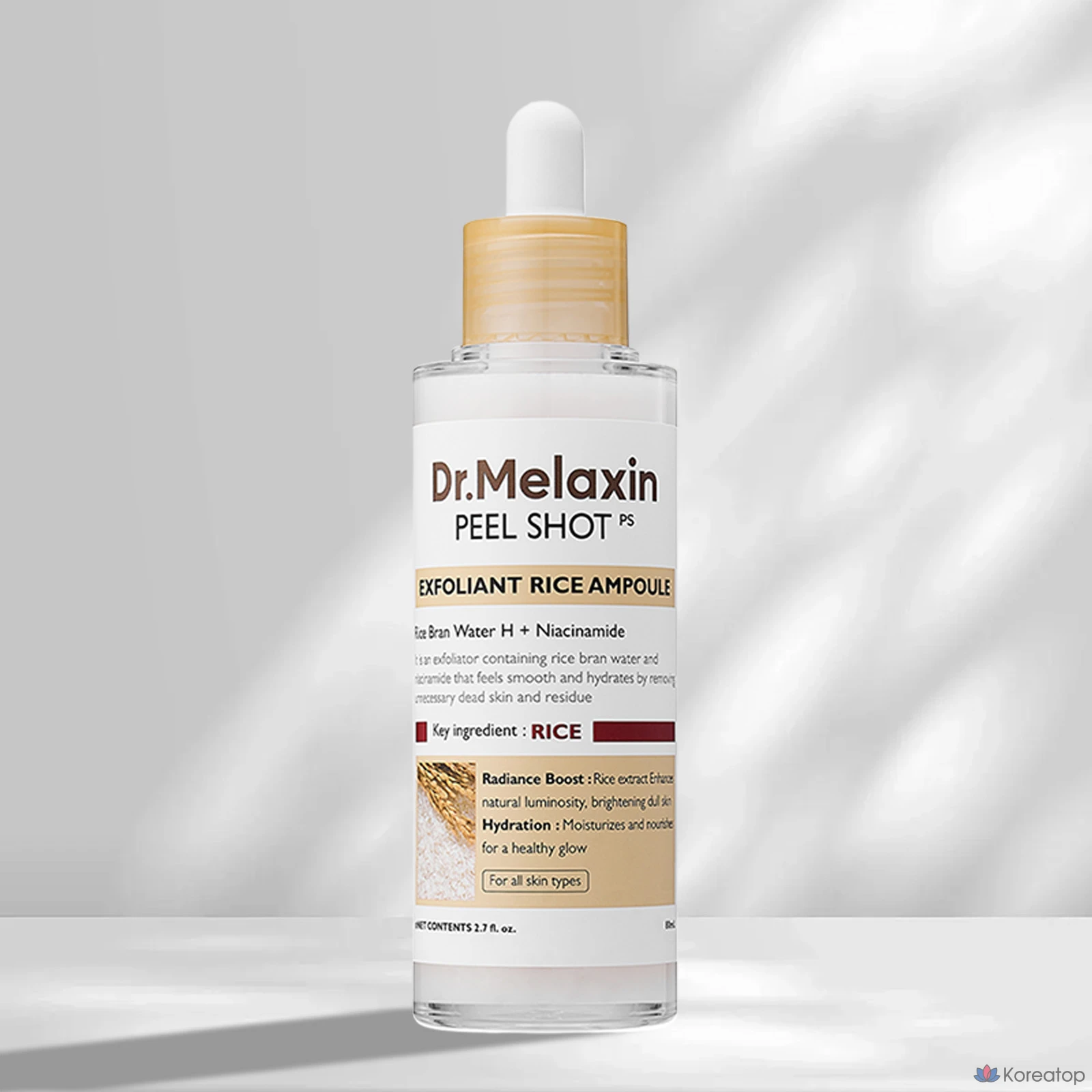 Dr. Melaxin Peelshot Facial Exfoliator Sebum Softening Gommage Rice Ampoule Scrub Peeling Gel, 1 шт., 80 мл