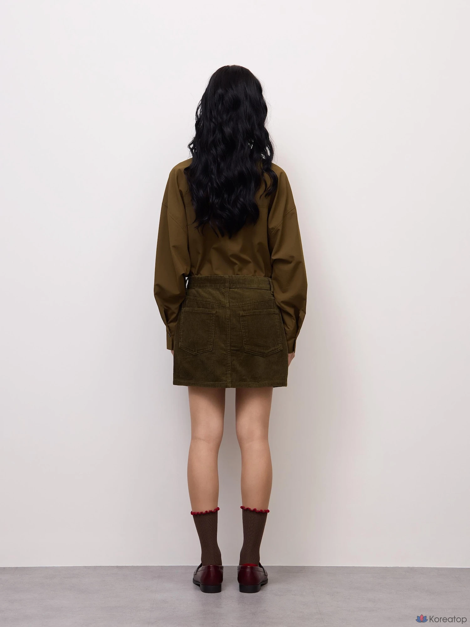 Юбка Uniqlo Low Waist Corduroy Mini Skirt