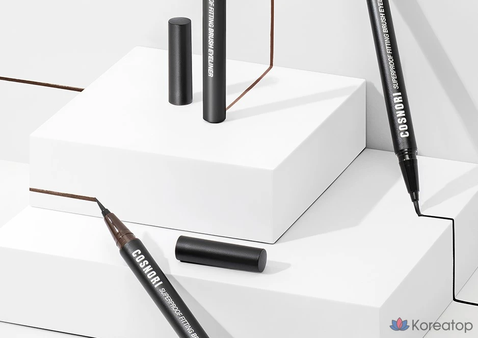 Подводка для глаз Cosnori Superproof Fitting Brush Eyeliner, 0.6g, 03 Коричневый, 1 шт., фото 4