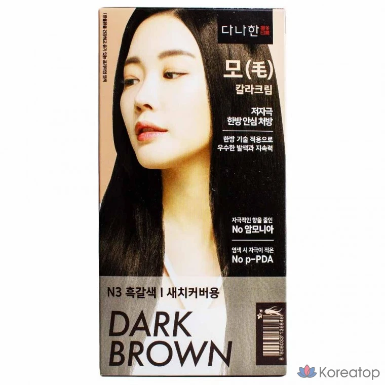 Крем-краска для волос Danahan Mo Color Cream (1-й 100 г/2-й 100 г) N3 - Черно-коричневый, 1 шт.