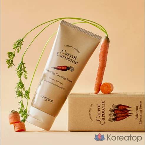 Балансирующая пенка для умывания с каротином Skinfood Carrot, 150 мл