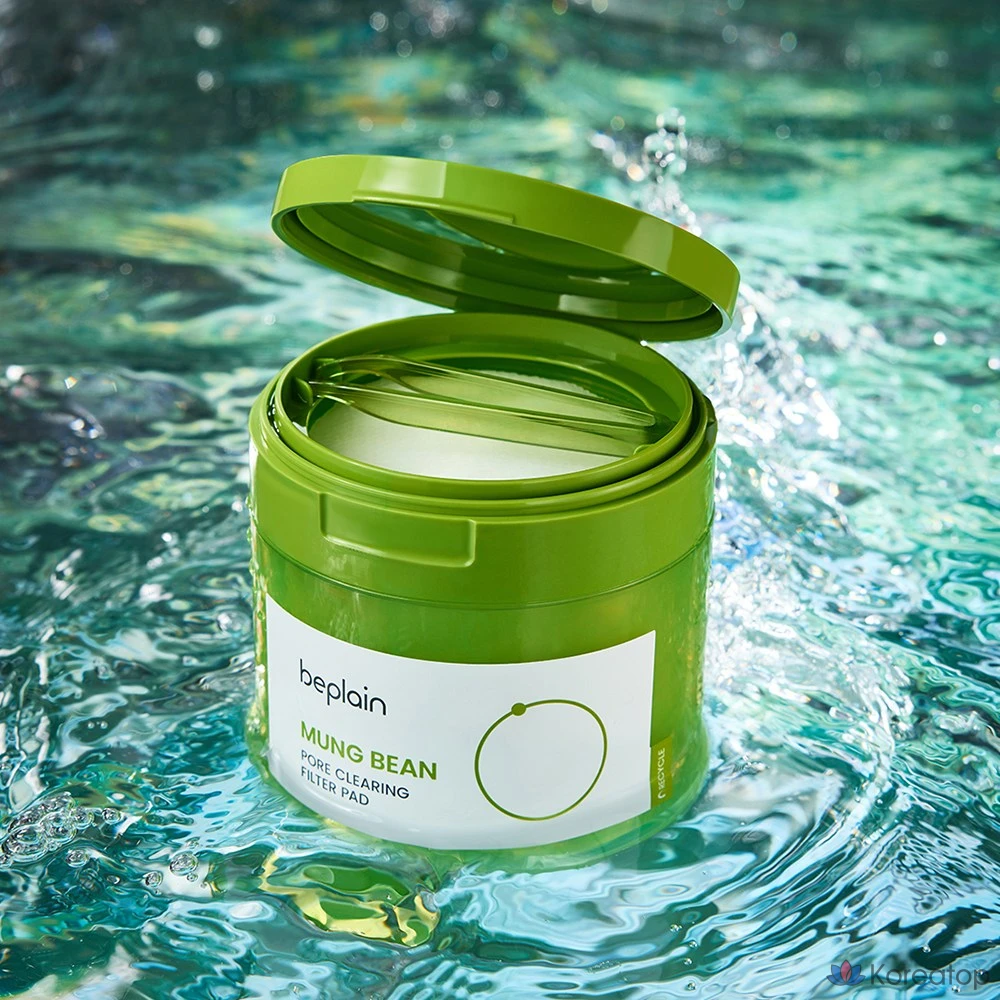 Фильтрующие подушечки для очищения пор Biplain со вкусом зеленой фасоли, 70 листов, 180 мл, 1 упаковка