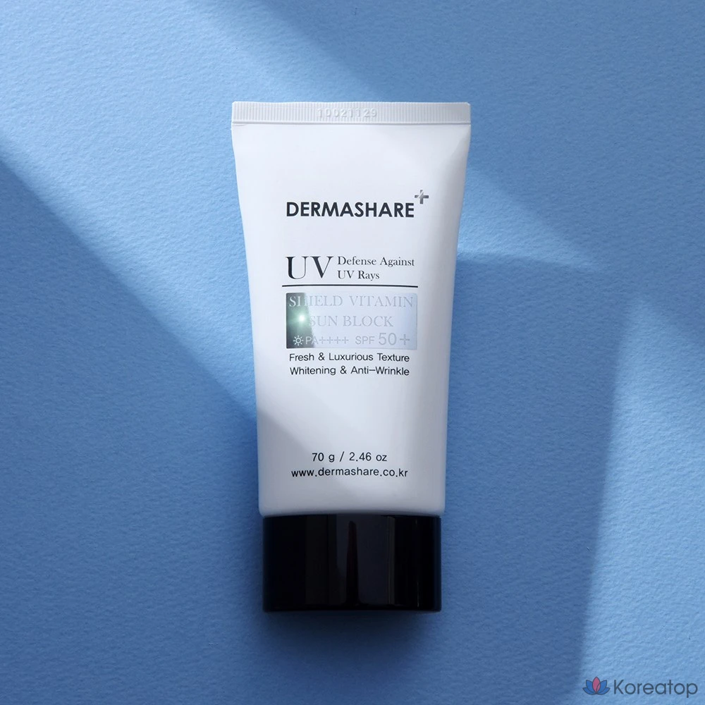 Солнцезащитный крем Dermashare UV Shield Vitamin Tone-Up Sunblock SPF50+ PA++++, 70 г, 1 шт.