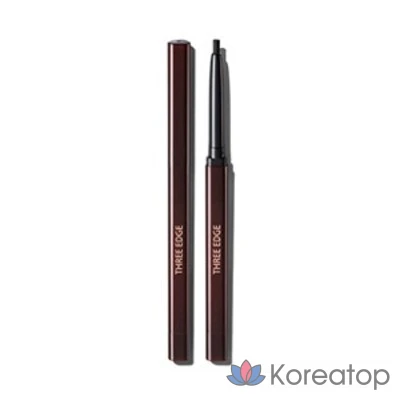 Карандаш для глаз The Saem Three Edge Pencil Eyeliner, 0.25 г, 01 черный, 1 шт.
