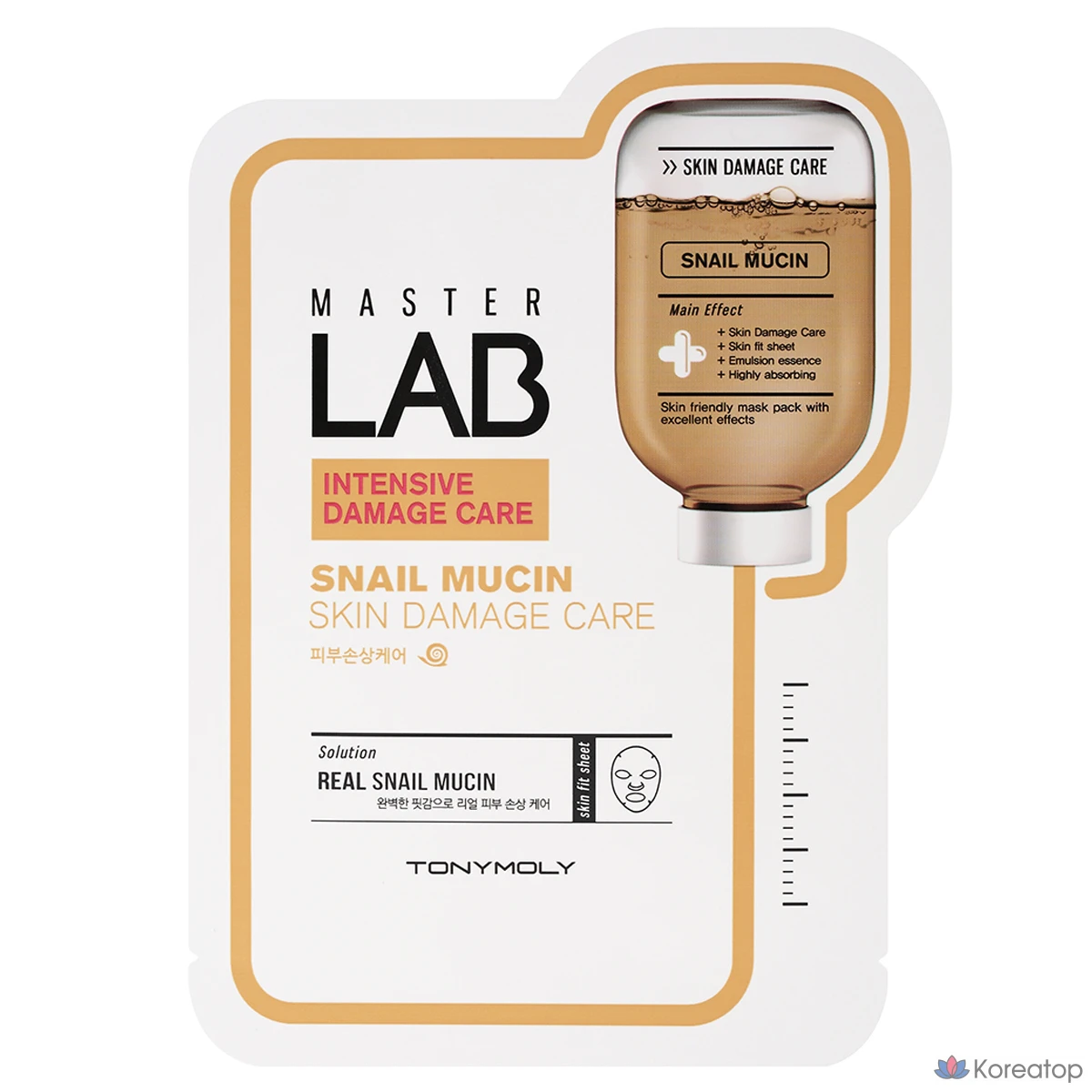 Маска-салфетка с муцином улитки Tony Moly Master Lab, 1 упаковка, 1 шт.