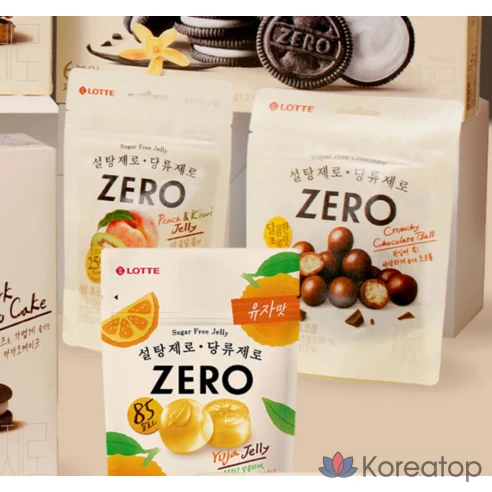Шоколадный шарик Lotte Zero Crunch, 140 г