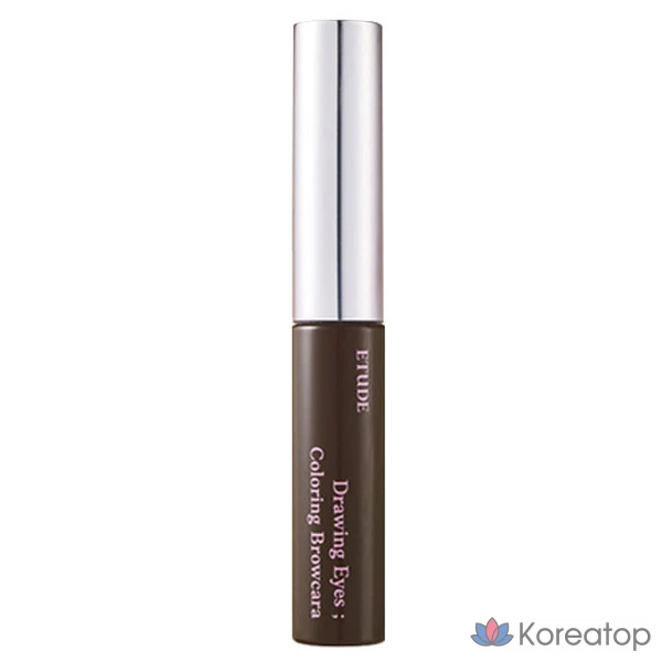 Карандаш для бровей Etude House Drawing Eyes Coloring Browcara, оттенок 1 Dark Brown, 6 мл, 1 шт.