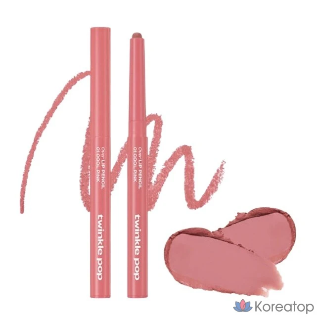 Карандаш для губ Clio Twinkle Pop Over, 1 шт., 01 Холодный розовый