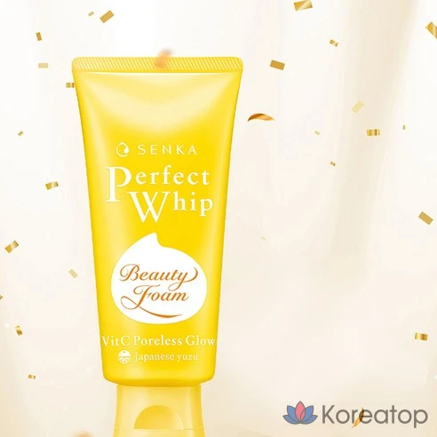 Очищающая пенка Senka NEW Perfect Whip Vitamin C Pore Glow, 100 г, 2 шт., фото 5