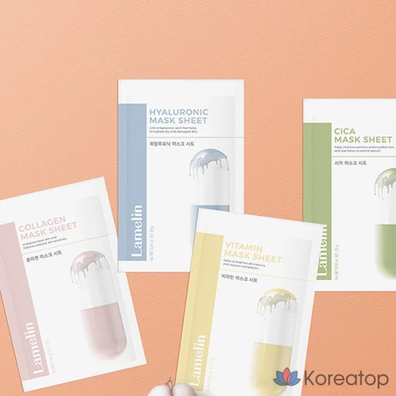 Маски-салфетки с гиалуроновой кислотой и Lamelin, 10 шт., упаковка из 4 шт., фото 2