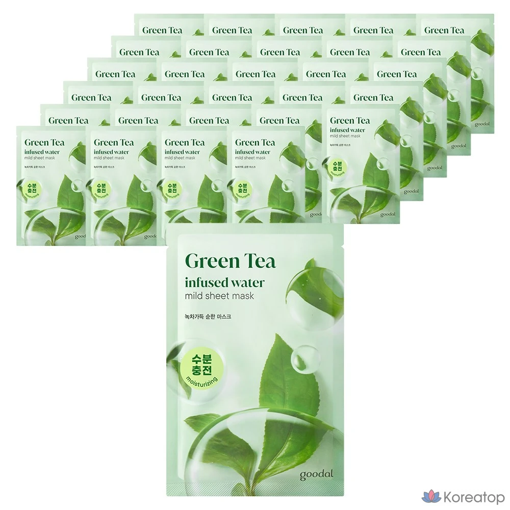 Увлажняющая маска Goodal с зеленым чаем, 1 упаковка, 30 листов.
