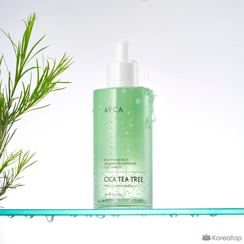 Успокаивающая ампула AVCA True Calming Cica Tea Tree, 100 мл, 1 шт.