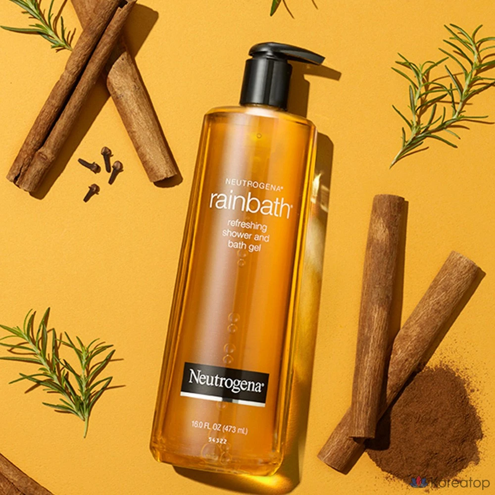Гель для душа Neutrogena Rainbath с корицей и янтарем, 1 шт., 473 мл
