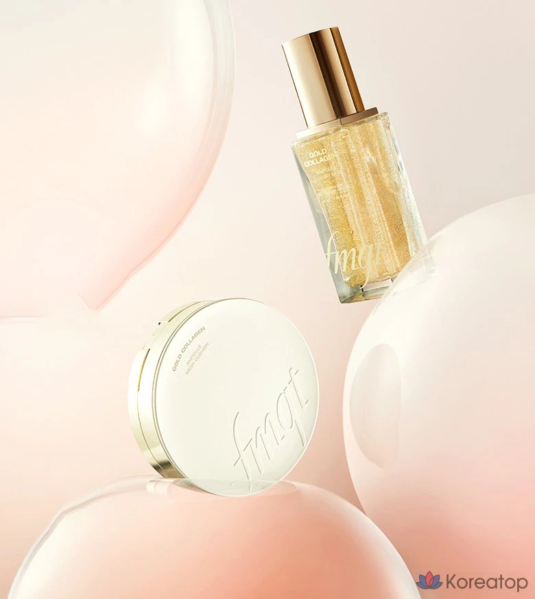 FMGT The Face Shop Gold Collagen Ampoule Mesh Cushion 13g, 201 Apricot Beige, 1 шт., фото 5