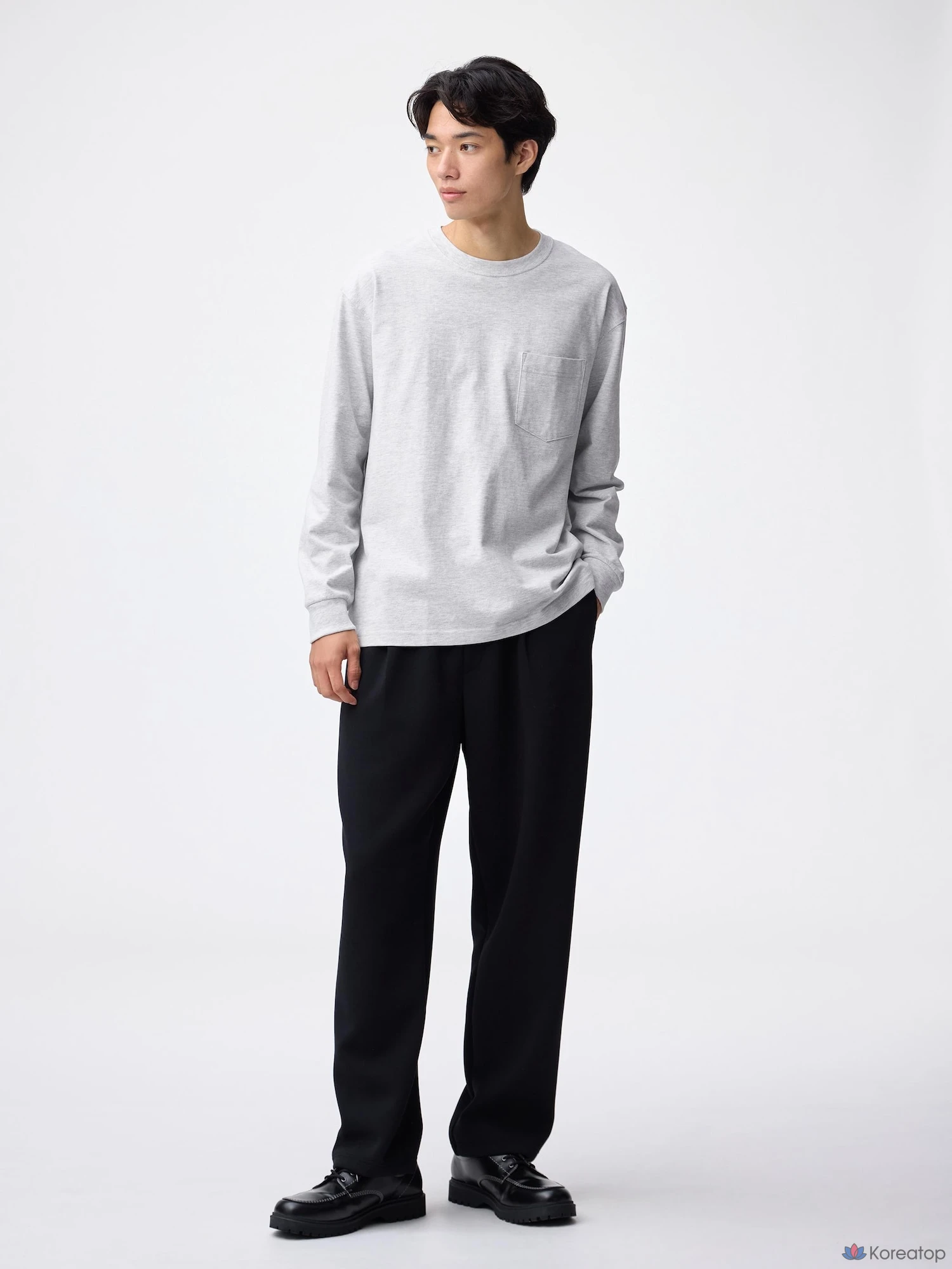 Футболка Uniqlo Heavyweight Crew Neck T-Shirt Long Sleeve