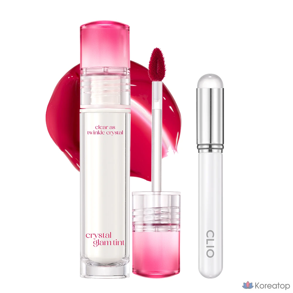Тинт для губ Clio Crystal Glam + кисточка для губ, 1 шт., оттенок 005 «Свежая вишня».