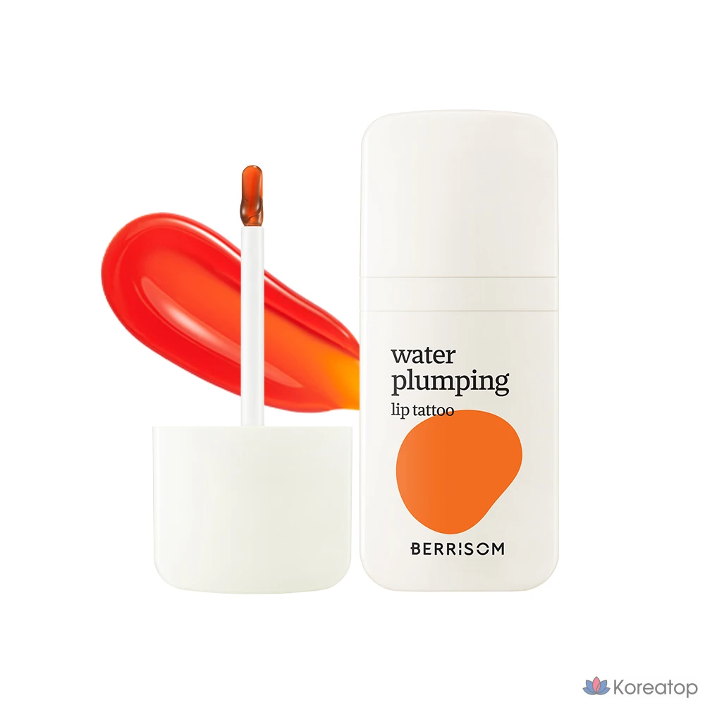 Набор тинтов для губ Berrisom Water Plumping Lip Tattoo Tint, 1 шт., 6 г, № 2, цвет «Коко-апельсин».