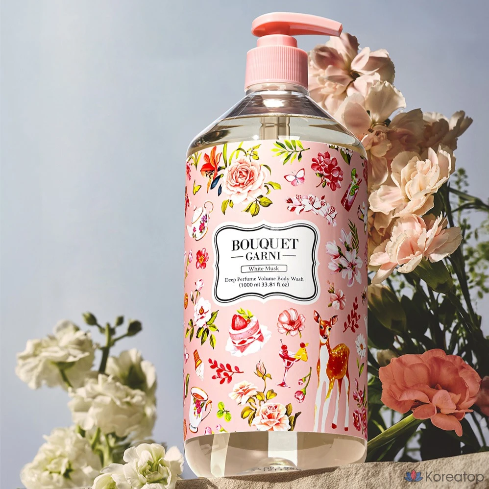 Гель для душа Bouquet Garni Deep Perfume Volume Body Wash White Musk, 1 л, 1 шт.