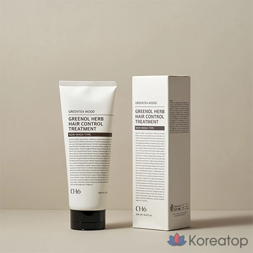 Несмываемый уход для волос CH6 Grinol Herb Hair Control No-Wash Treatment Green Tea Wood, 200 мл, 1 шт.