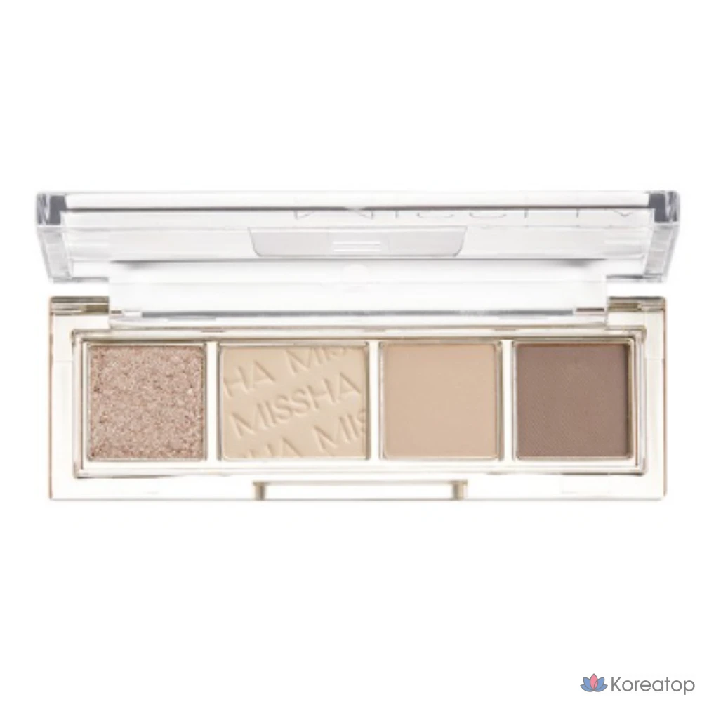Палетка теней Missha Day Vibe, 3 г, № 1, оттенок Beige Motion, 1 шт.