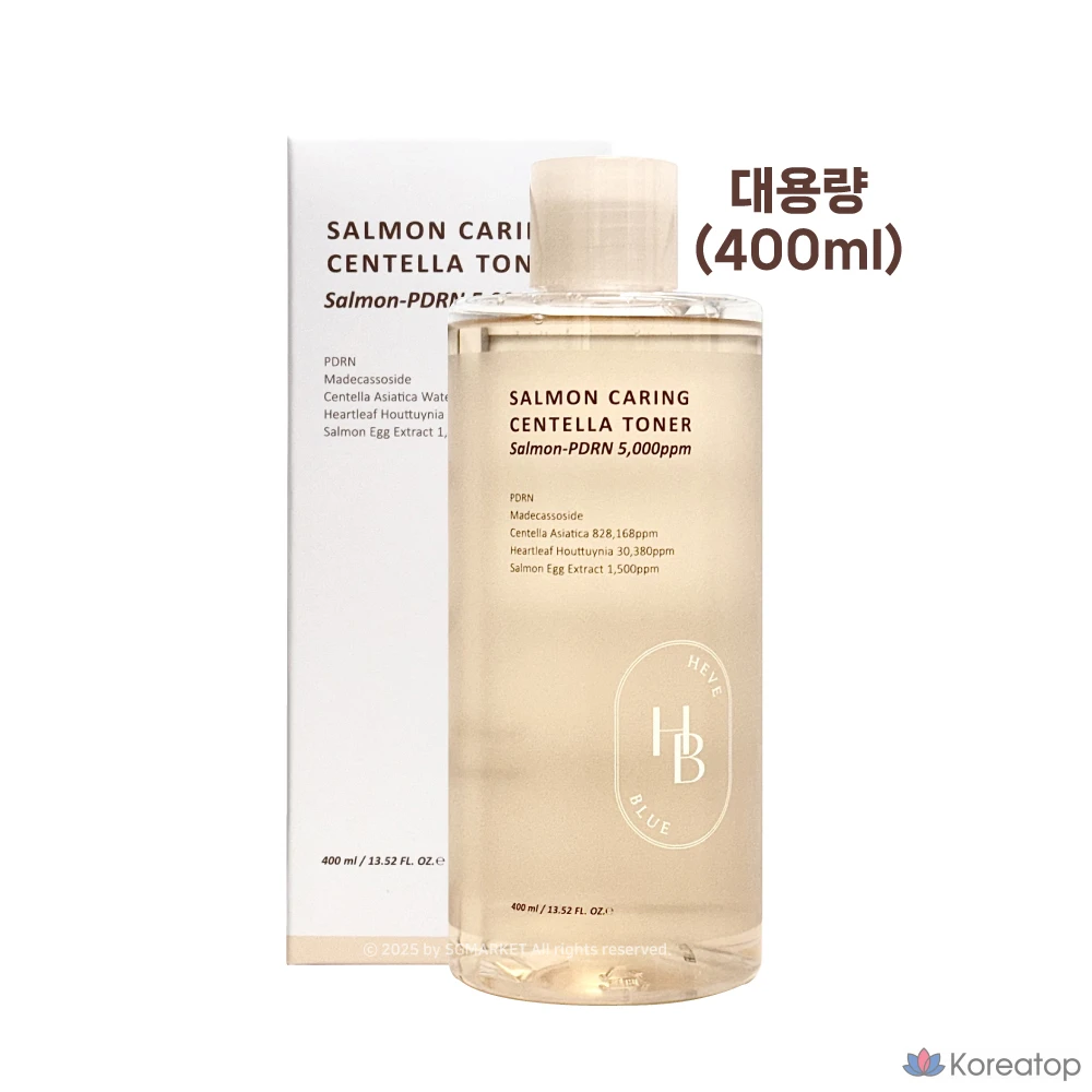 Тоник для лица HEVEBLUE Salmon Caring Centella Salmon, 1 шт., 400 мл