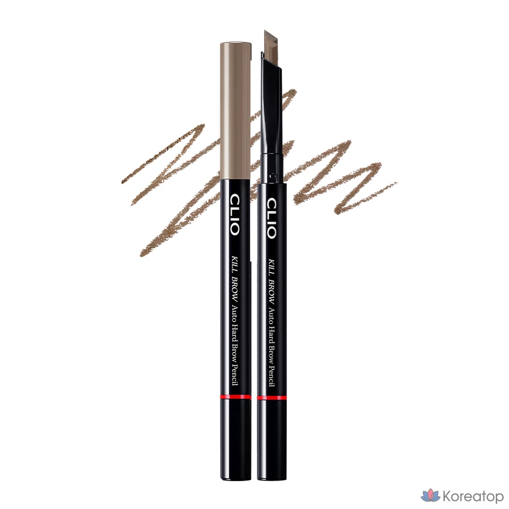 Карандаш для бровей Clio Kill Brow Auto Hard Brow Pencil 24AD, № 9, пепельно-бежевый, 1 шт.