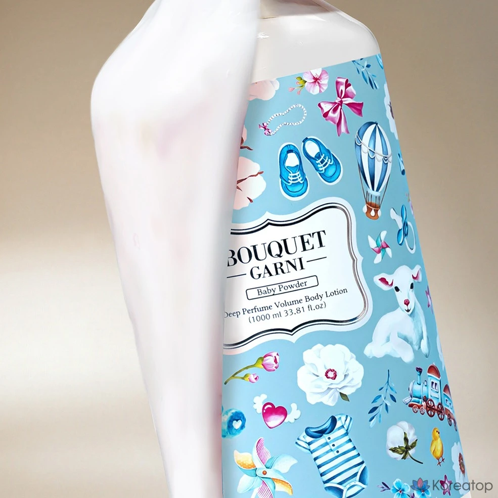 Лосьон для тела Bouquet Garni Deep Perfume Volume Body Lotion, аромат Baby Powder, 1 л, 1 шт., фото 5