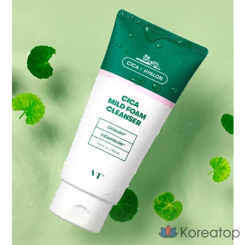 Мягкая очищающая пенка VT Cosmetics Cica Mild Foam Cleanser , 300 мл