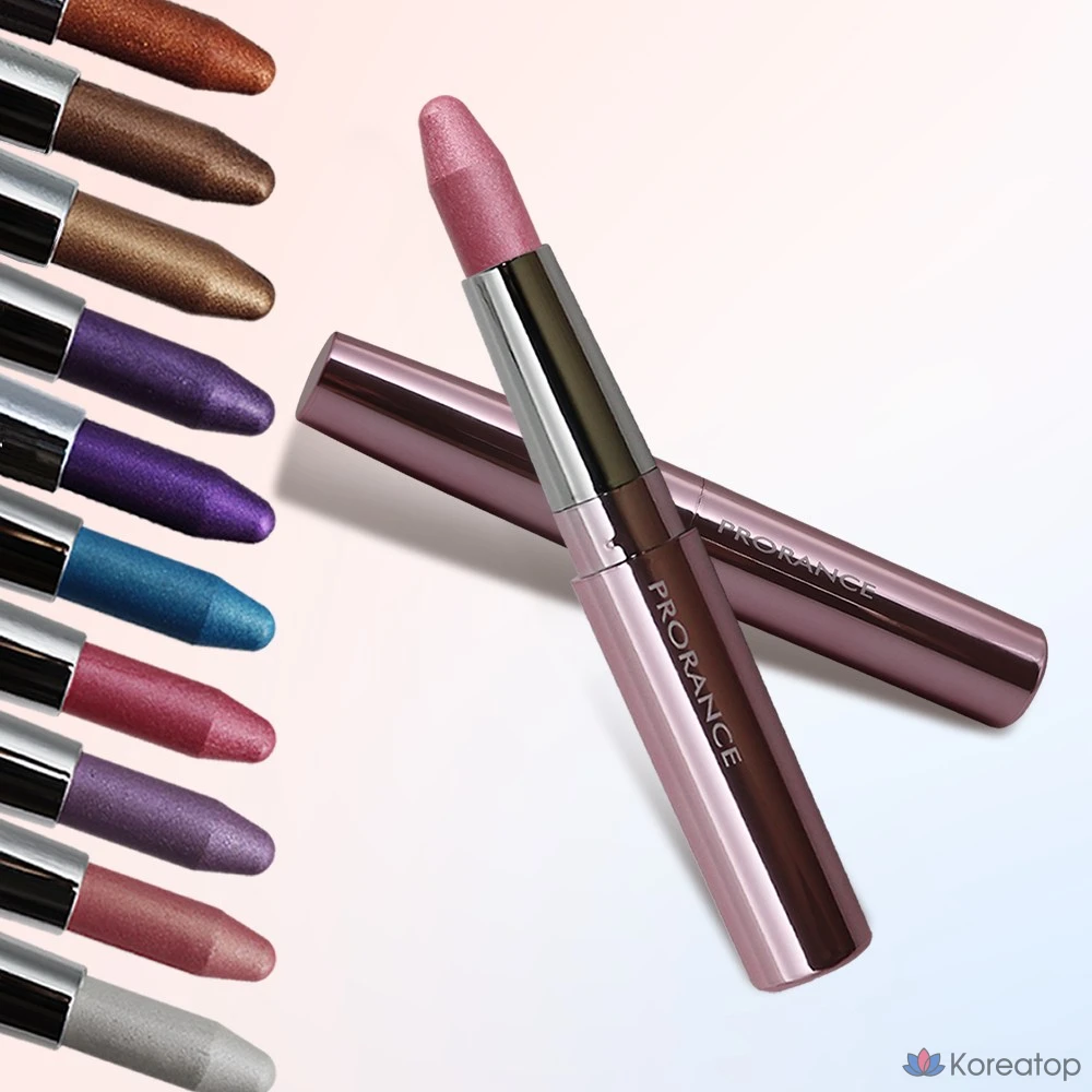 Стик для век Prorance Shine Stick Eyeshadow, оттенок 02 Pink, 1.8 г, 2 шт.