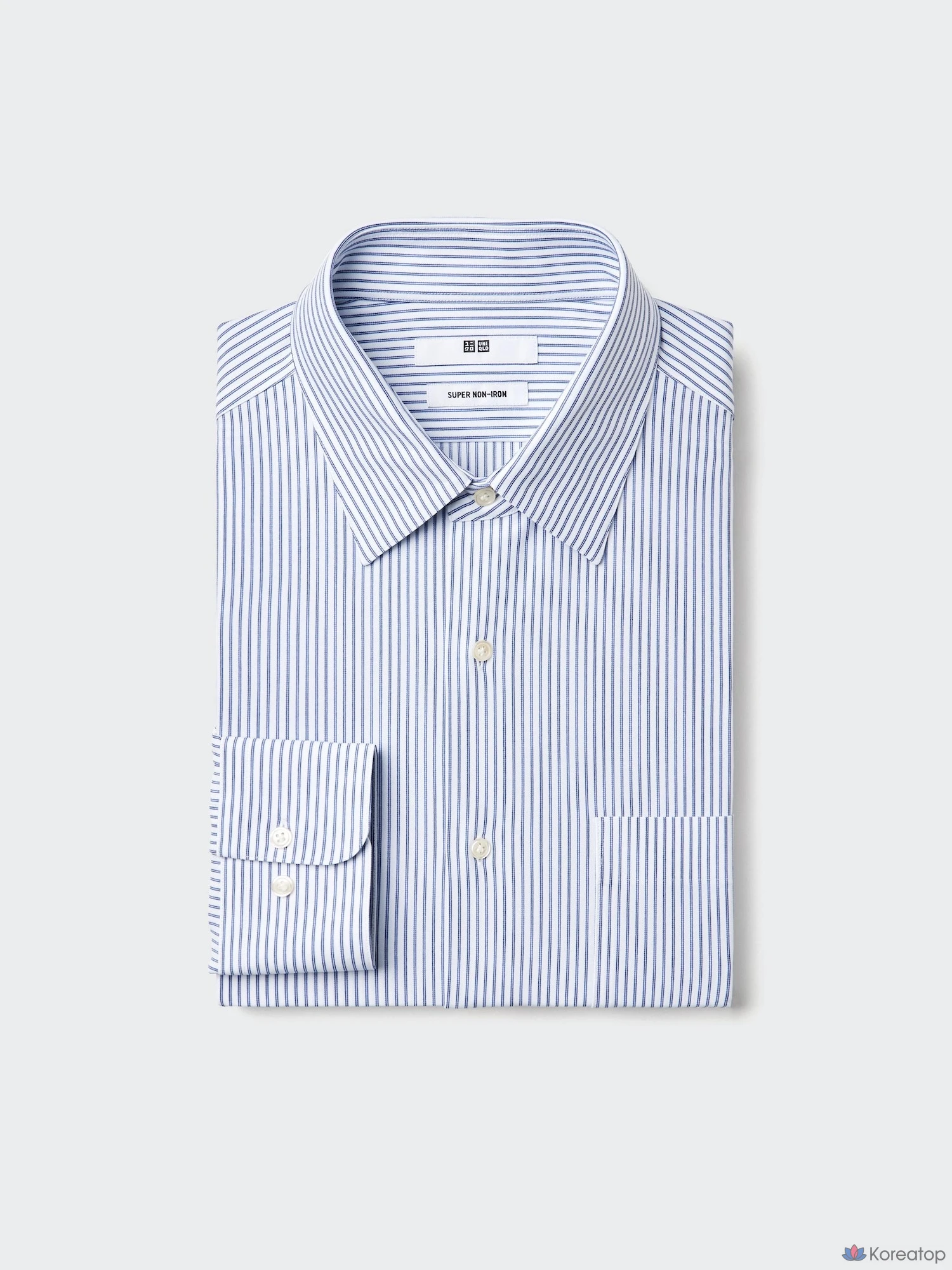 Рубашка Uniqlo Super Non-Iron Jersey Shirt (Regular Collar) Stripe A