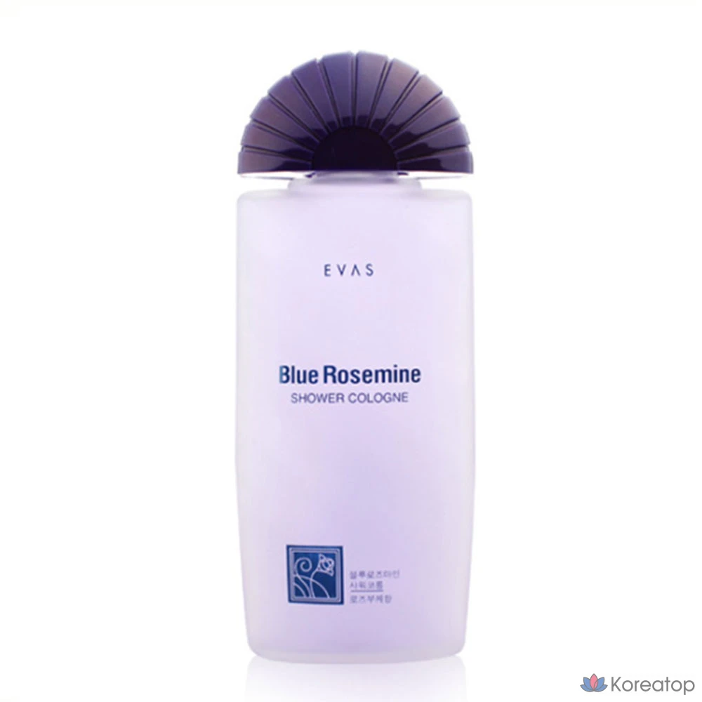 Одеколон для душа EVAS Cosmetics Rosemine Blue с ароматом розы, 185 мл, 1 флакон.