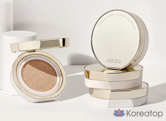 Тональный крем-кушон Noble Glow Cover Cushion Foundation 12 г + сменный блок 12 г, № 23, нейтральный бежевый, 1 шт.