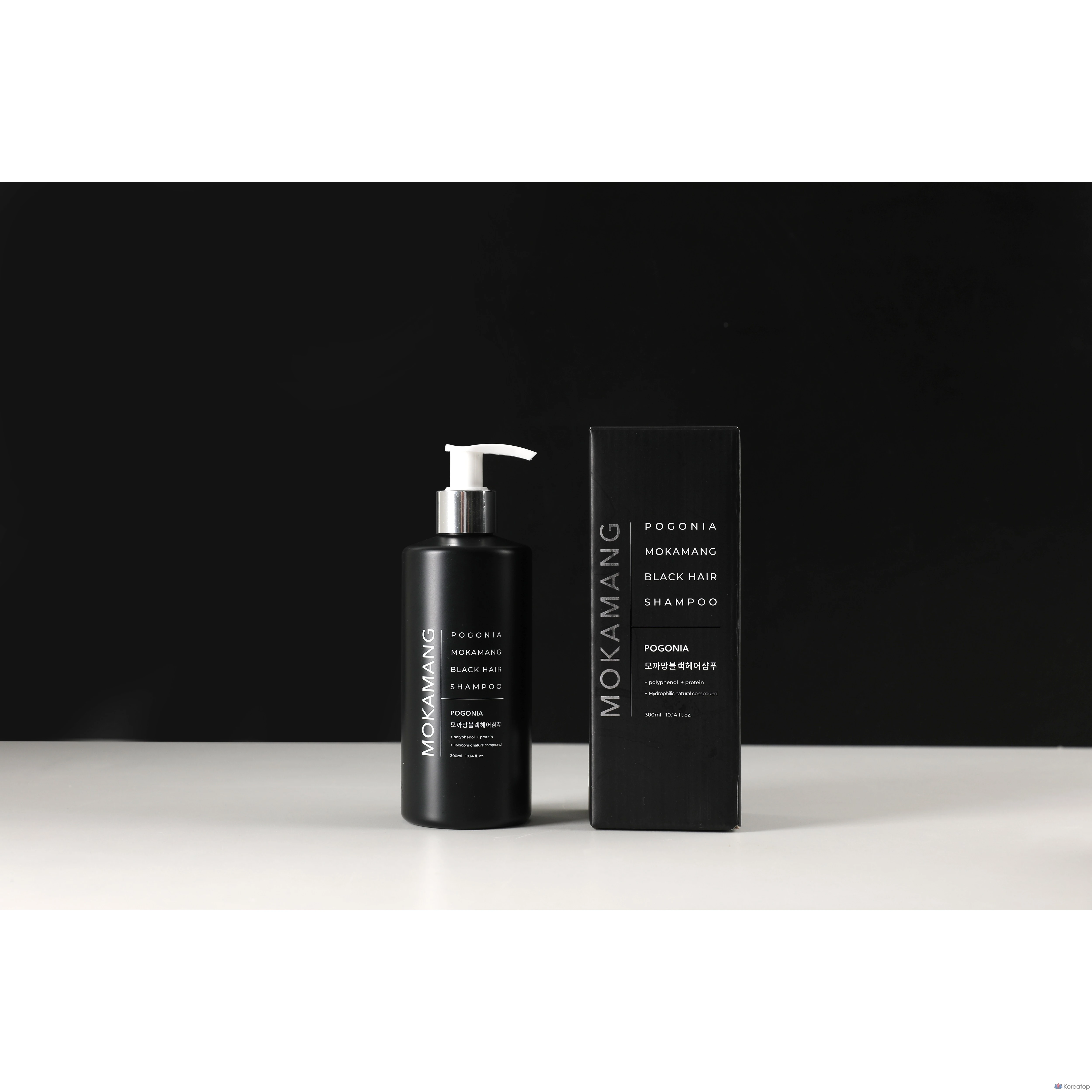 Шампунь для черных волос Pogonia Mokaman 300 мл, без красителей, без THB, натуральные ингредиенты, 1 шт.