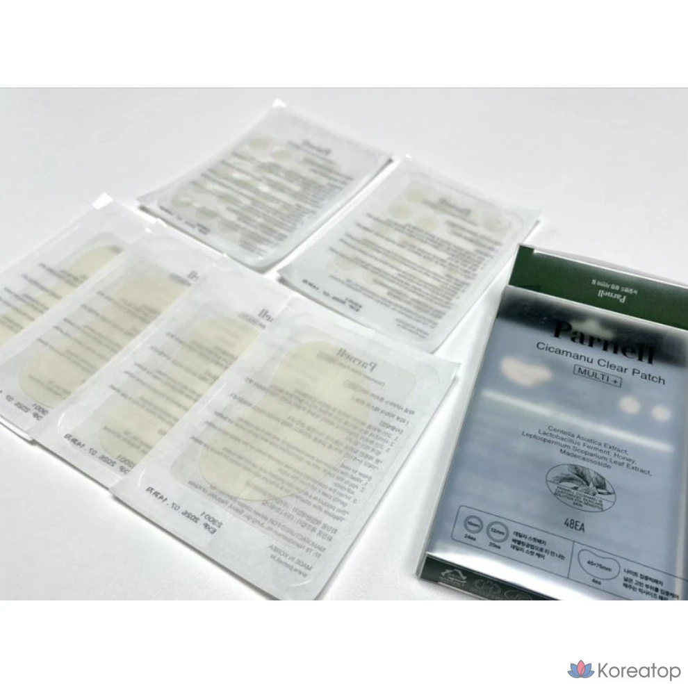 Панели Parnell Прозрачные пластыри, большие, успокаивающие, точечные, 44 листа + планирование (большие пластыри, 4 листа)