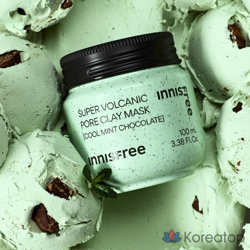 Маска для пор Innisfree Super Volcanic Pore Mask Pack с мятно-шоколадным вкусом