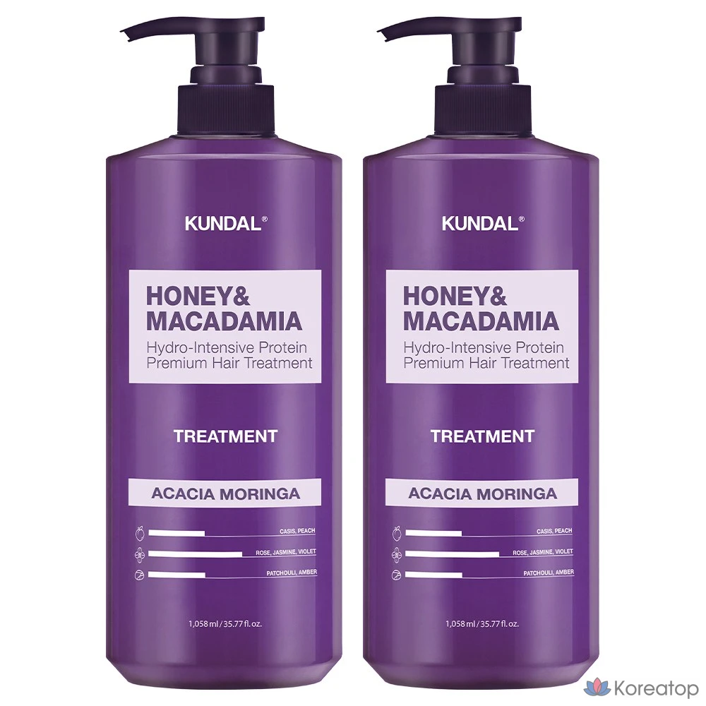 Kundal Honey & Macadamia со вкусом акации моринги, 1,058 л, 1 шт.